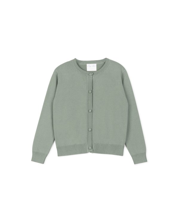 Silk Knit Button Down Cardigan For Sale - Image 2