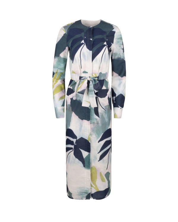 Colorful Self Belt Dress Hot on Sale