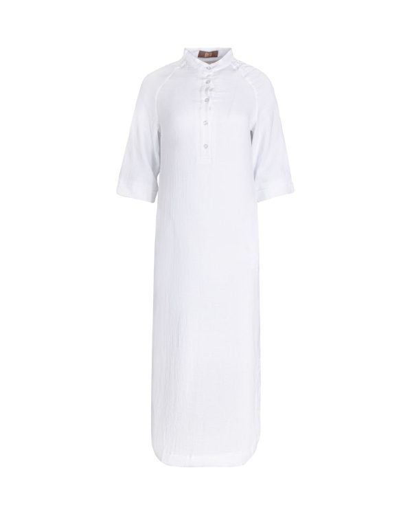 Puff Sleeve Gauze Material Maxi Dress Supply