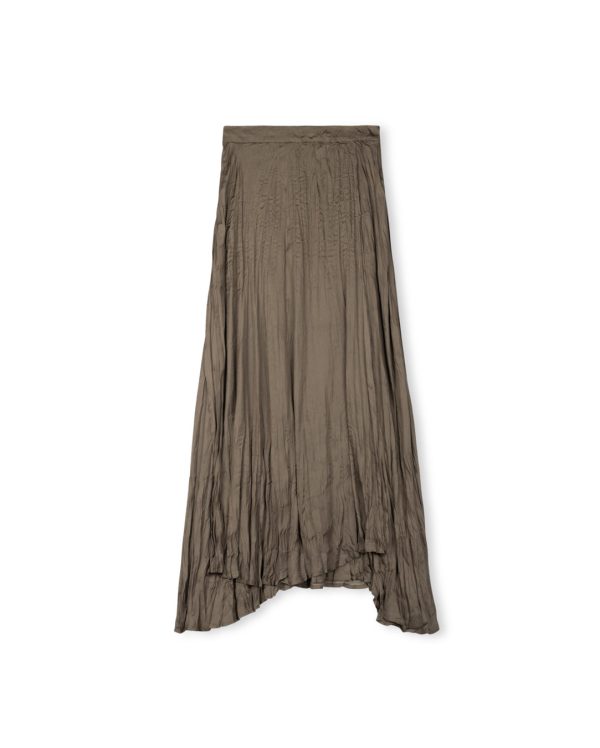 Wrinkle Wrap Asymmetrical Skirt For Discount - Image 2