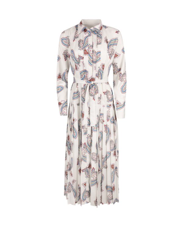 Paisley Pleated Maxi Dress Online Sale
