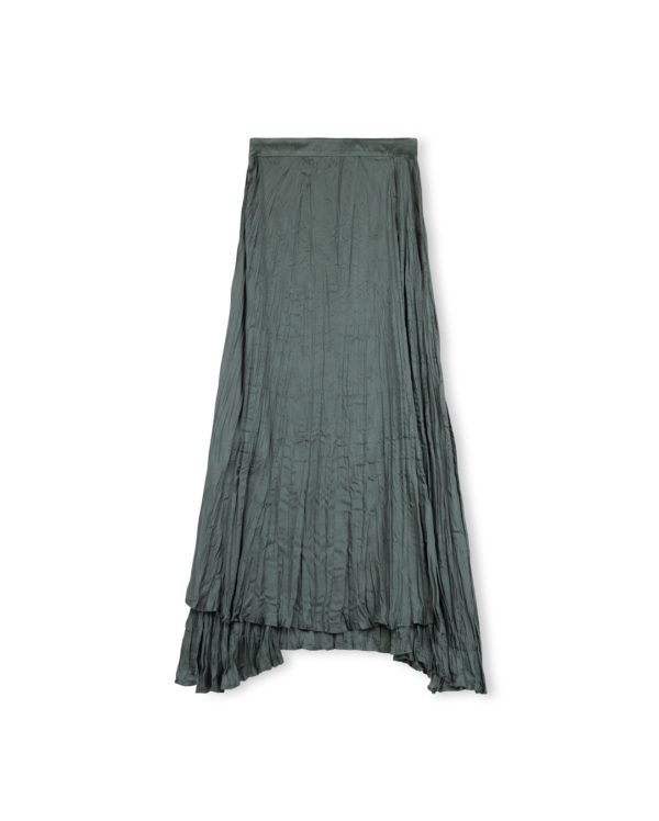 Wrinkle Wrap Asymmetrical Skirt For Discount - Image 3