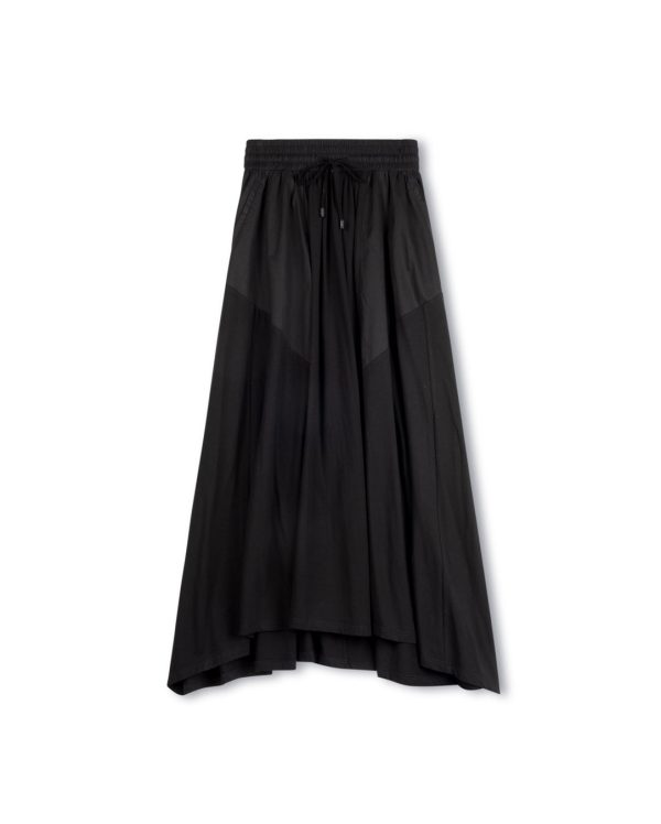 Maxi Poplin Patch Detailed Skirt Online