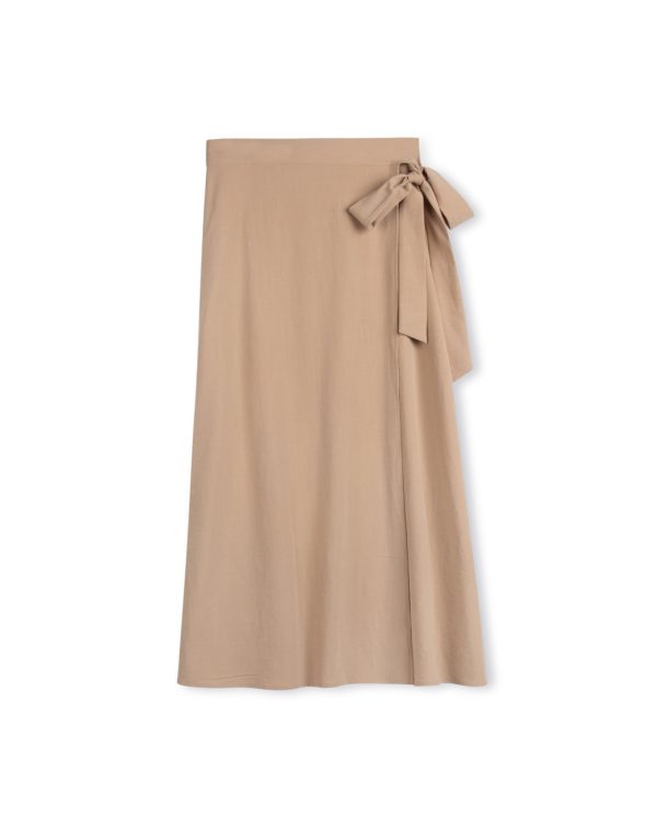Mock Wrap Maxi Skirt Hot on Sale