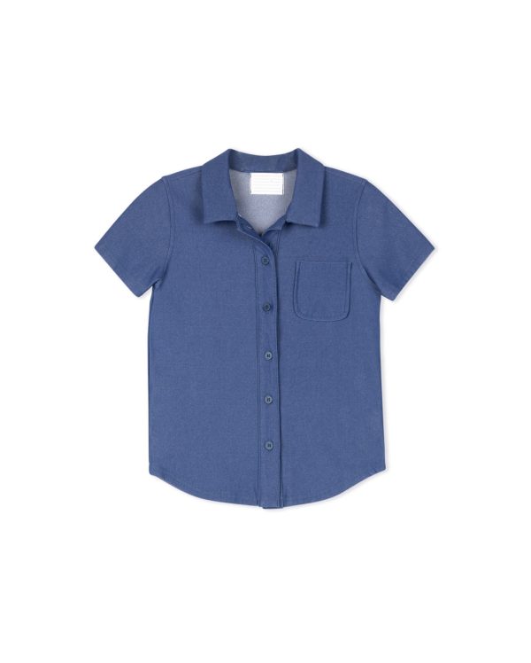 Rounded Bottom Button Down Polo Sale