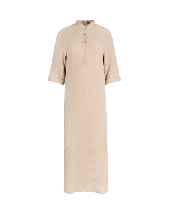 Puff Sleeve Gauze Material Maxi Dress Supply - Image 3