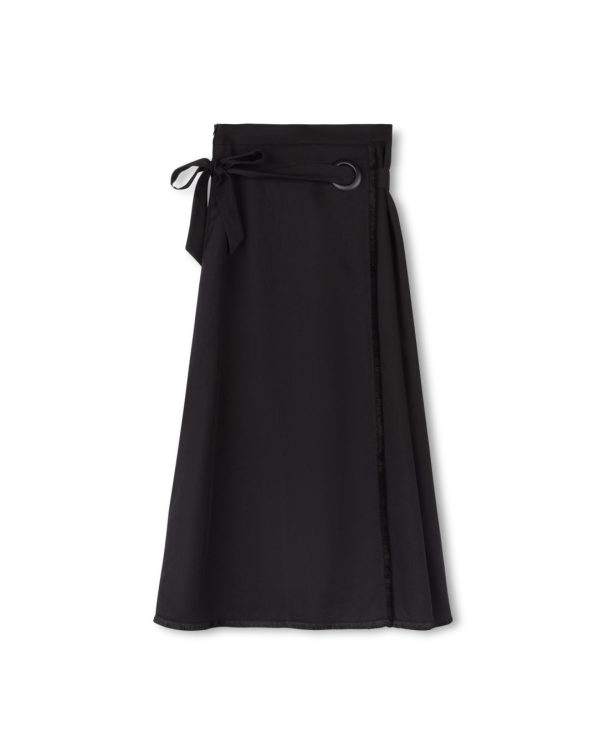 Wrap Maxi Skirt With Tassel Trim Design Supply