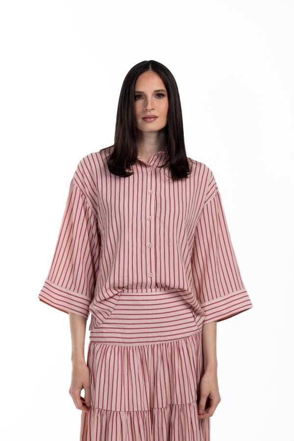 Addie Stripe Poplin Maxi Skirt Supply - Image 3