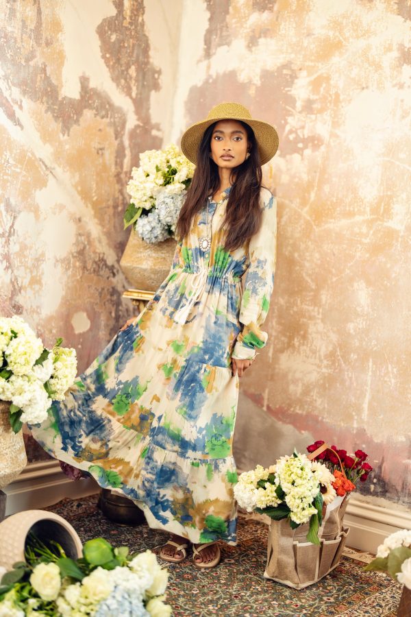 Elastic Waist Printed Maxi Dress Discount - Image 5