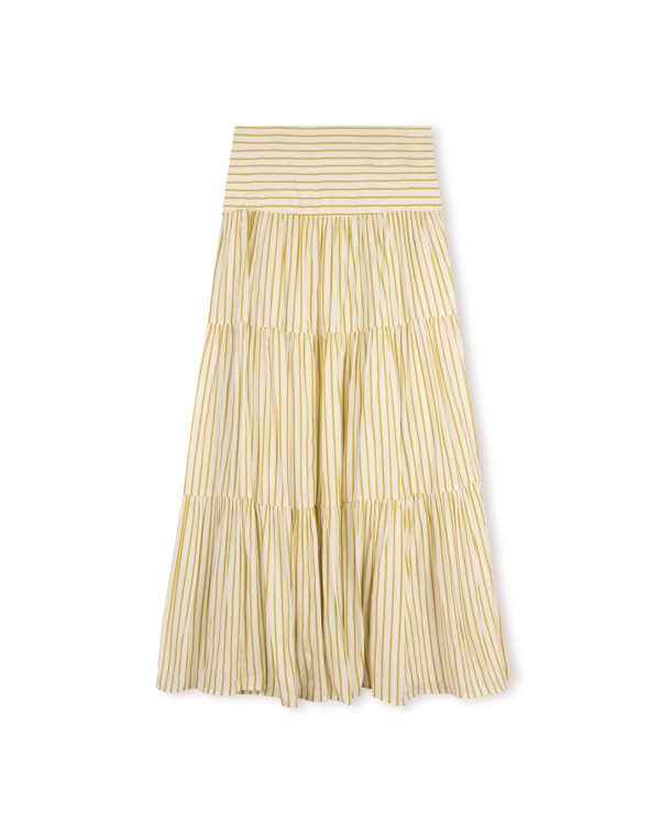 Addie Stripe Poplin Maxi Skirt Supply - Image 2
