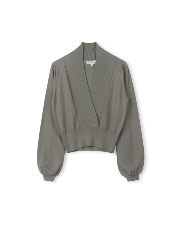 Atlanta Silk Knit Top With Rib Inserts For Sale - Image 4