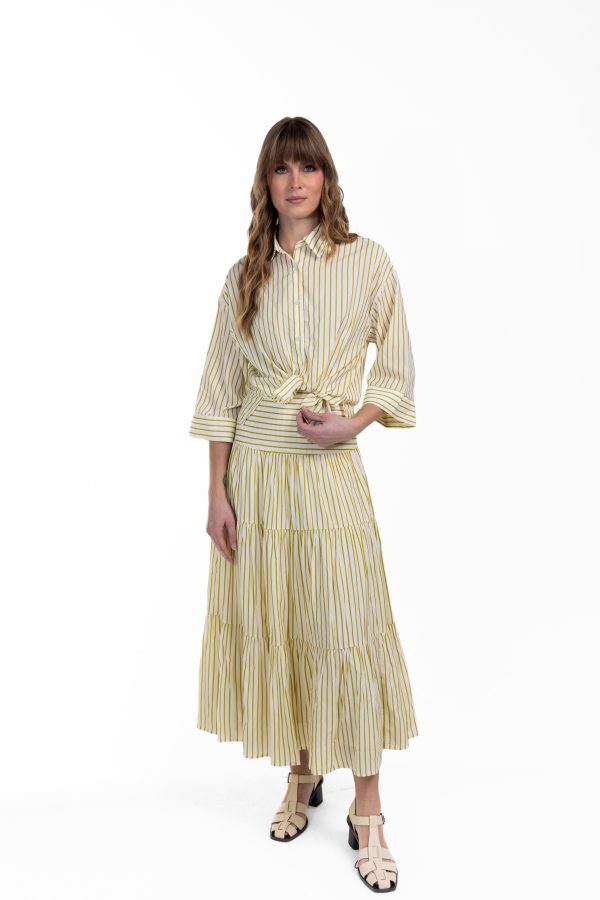 Addie Poplin Stripe Blouse Online now - Image 4