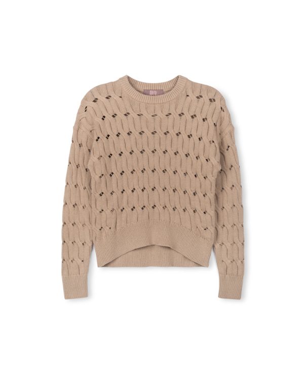Daisy Wide Knit Oversized Top Online - Image 4