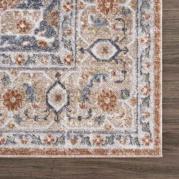 Sample Gael Rust Washable Area Rug Supply