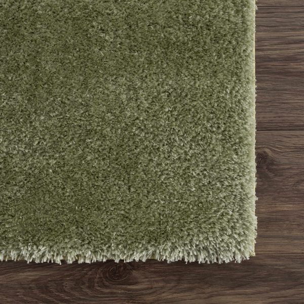 Sample Heavenly Solid Green Plush Rug - Clearance Sale