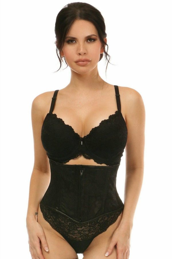 Lavish Black Lace Mini Cincher Hot on Sale
